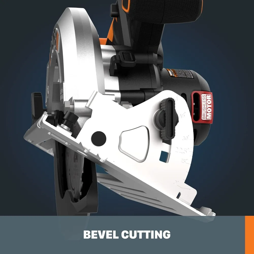 Worx Nitro WX520L.9 20V Power Share 7.25" Cordless Circular Saw with Brushless Motor (Tool Only) 5