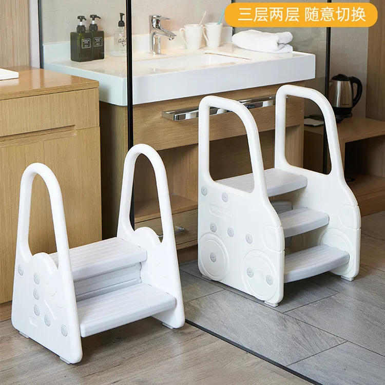 어린이용 다기능 사다리 의자, 욕실 스텝 스툴, 발 세척 스툴 바닥
