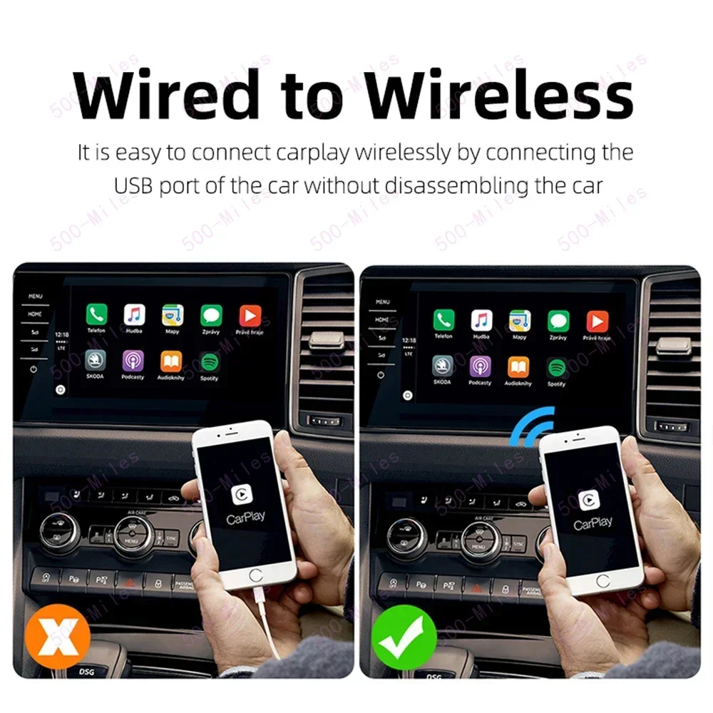 その他 autoabc Mini Ai Box AUTOABC Wireless CarPlay Android Auto Adapter Magic AI Box
