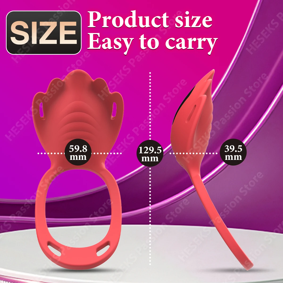 HESEKS APP Control Wearable Panty Vibrator Invisible G Spot Clitoral Stimulator Vibrating Penis Ring Adult Erotic Toy for Couple