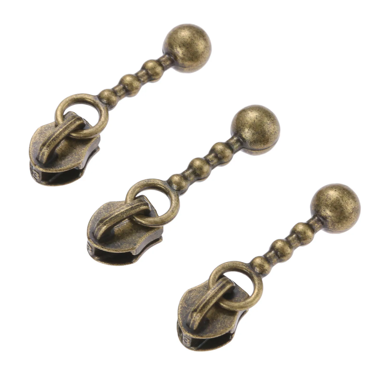 Zipper Sliders Metal 3# Nylon Zippers Replace Pull Drop Shape Antique Bronze DIY Luggage Suitcase Craft Sewing Accessories 20Pcs zipper repair kit zipper pullers zipper sliders zipper accessories
