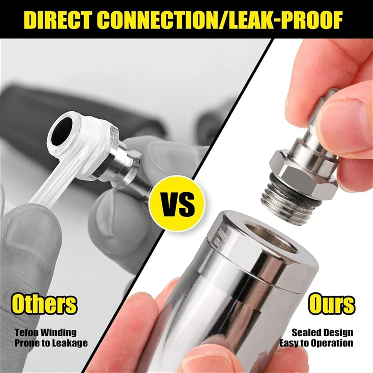 360° Rotating Turbo Nozzle for Pressure Washers! 1/4" Quick - Connect, Ideal for Concrete, Brick, Wood Fences & Windows 4