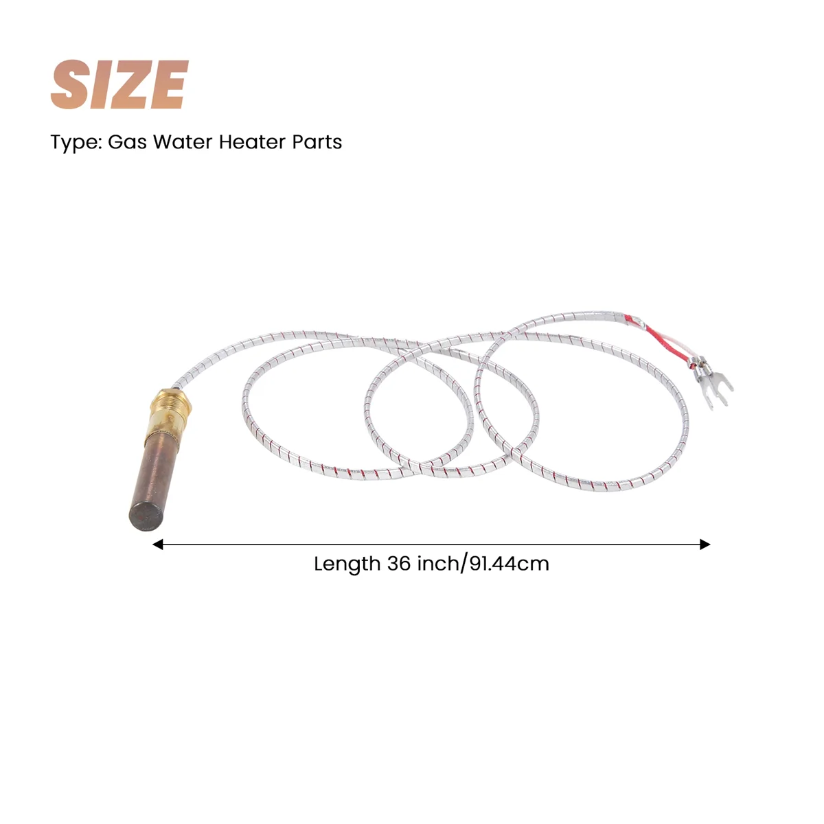 A61T-5Pcs Thermocouple Replacement Thermopile Generator for Gas Fireplace/Water Heater/Gas Fr