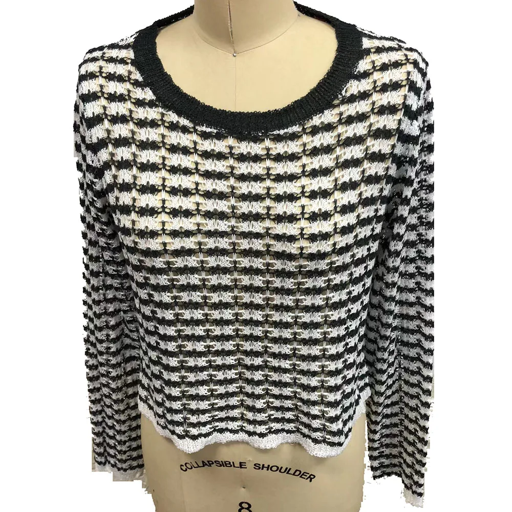 

Whole Sale Factory Fashion Design OEM ODM Women Sweater Pullover BlingBling Girl Knitted Jumper Top New Female Cardigan Apparell
