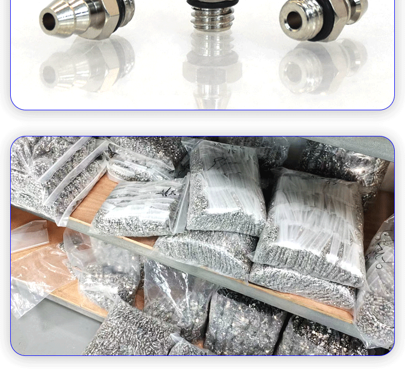 10 Stück 5,5 mm/3,5 mm/1,5 mm Luftpneumatikschlauch auf M5/M3 männlich Mini Barb Fitting M-5AU-6/M-5AU-4MM Kupfer – Detail 8