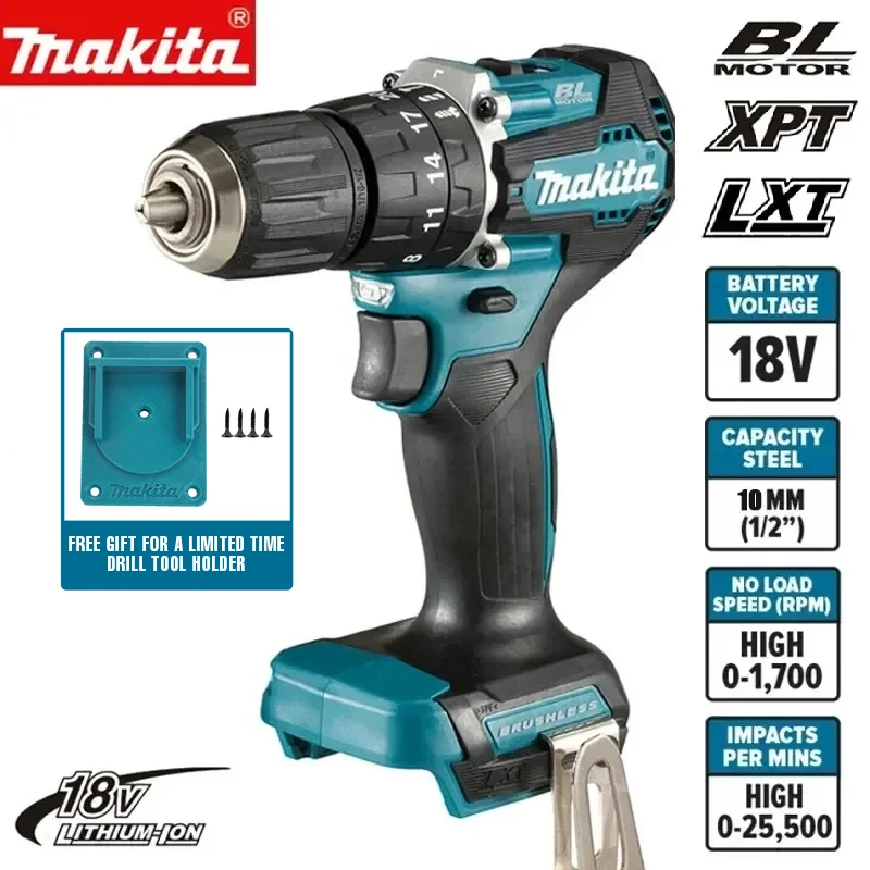 

Беспроводной шуруповерт Makita DDF487, 18 в LXT, электродвигатель без щеток, компактный большой крутящий момент, литиевая батарея, электроинструмент