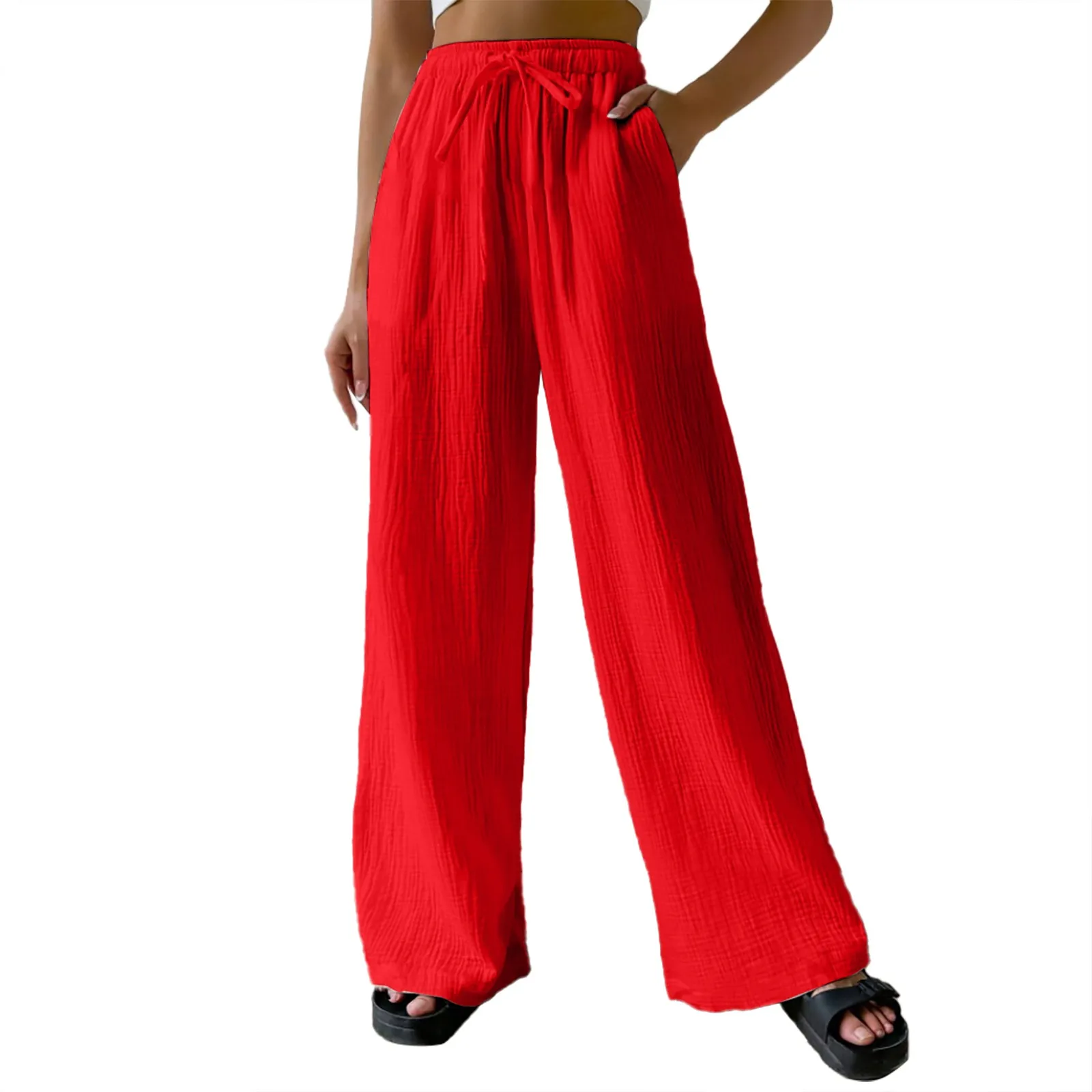 

New Women'S Fashionable, Elegant And Versatile High-Waisted Casual Pants Korean Reviews Many Clothes женская одежда Beauty