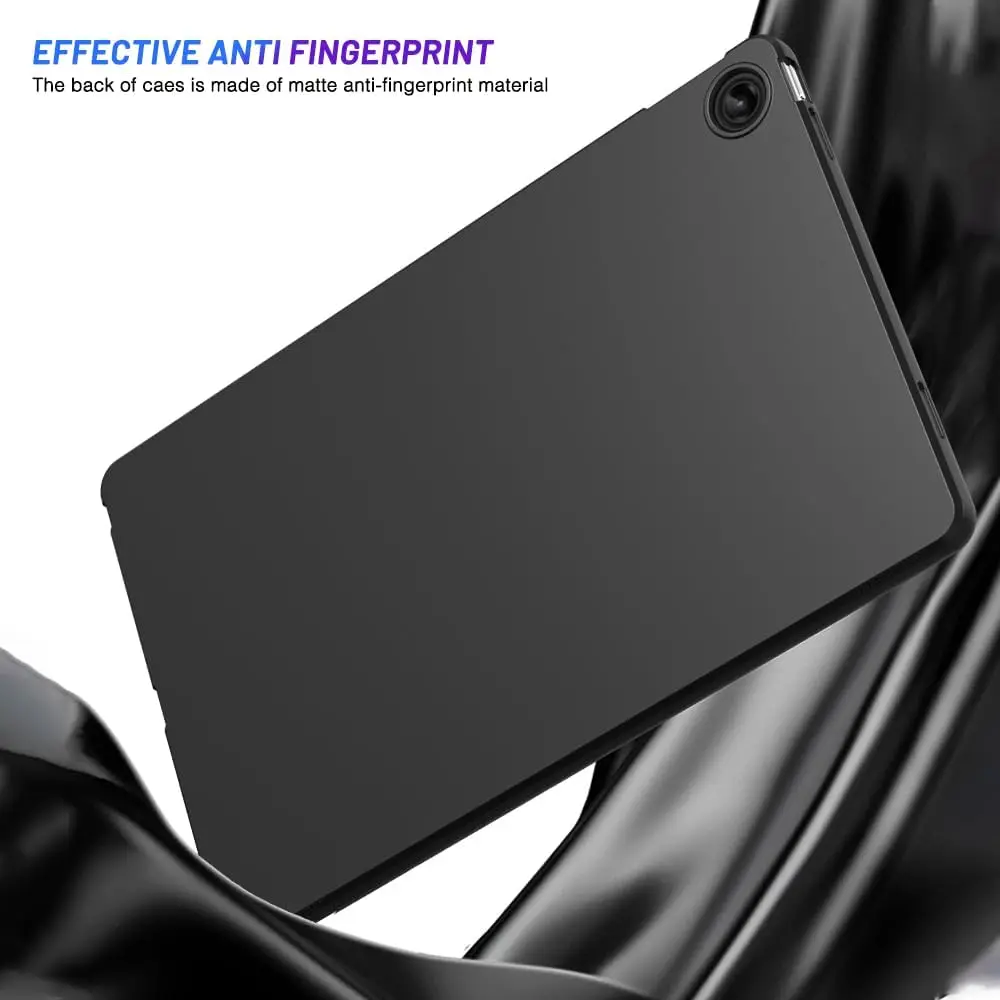 Soft Case For Lenovo Tab M10 Plus (3rd Gen) 10.6'' 2022 TB-128FU TB125FU Flexible Silicone TPU Black Protective Shell Back Cover