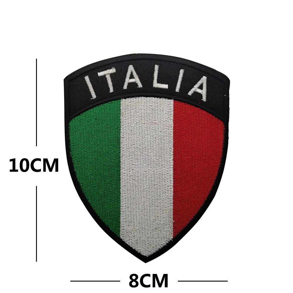 Italy Flag Patches Sicily Sardinia Sicilia Emblems Appliques Italian Shield Rubber/pvc Embroidered Badges