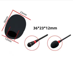 Premium Headset Microphone Foam Covers - Multi-Size Pack of 10 (36x23x12mm)