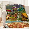 Cartoon Cool N-Ninja Blanket Plush Nap Sofa rug T-Turtles for Living Room Office T-TMNT-S Bedroom Birthday Home Travel Kid Gifts 6