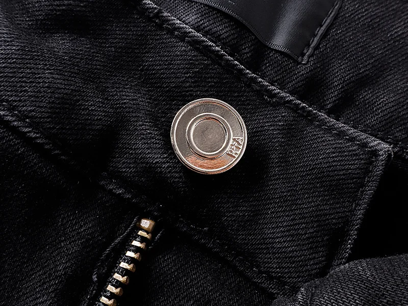 بنطلون جينز رجالي ضيق من ماركة RTA بتصميم ممزق ومزين بالرسم والجرافيتي، بنطلون طويل للشارع