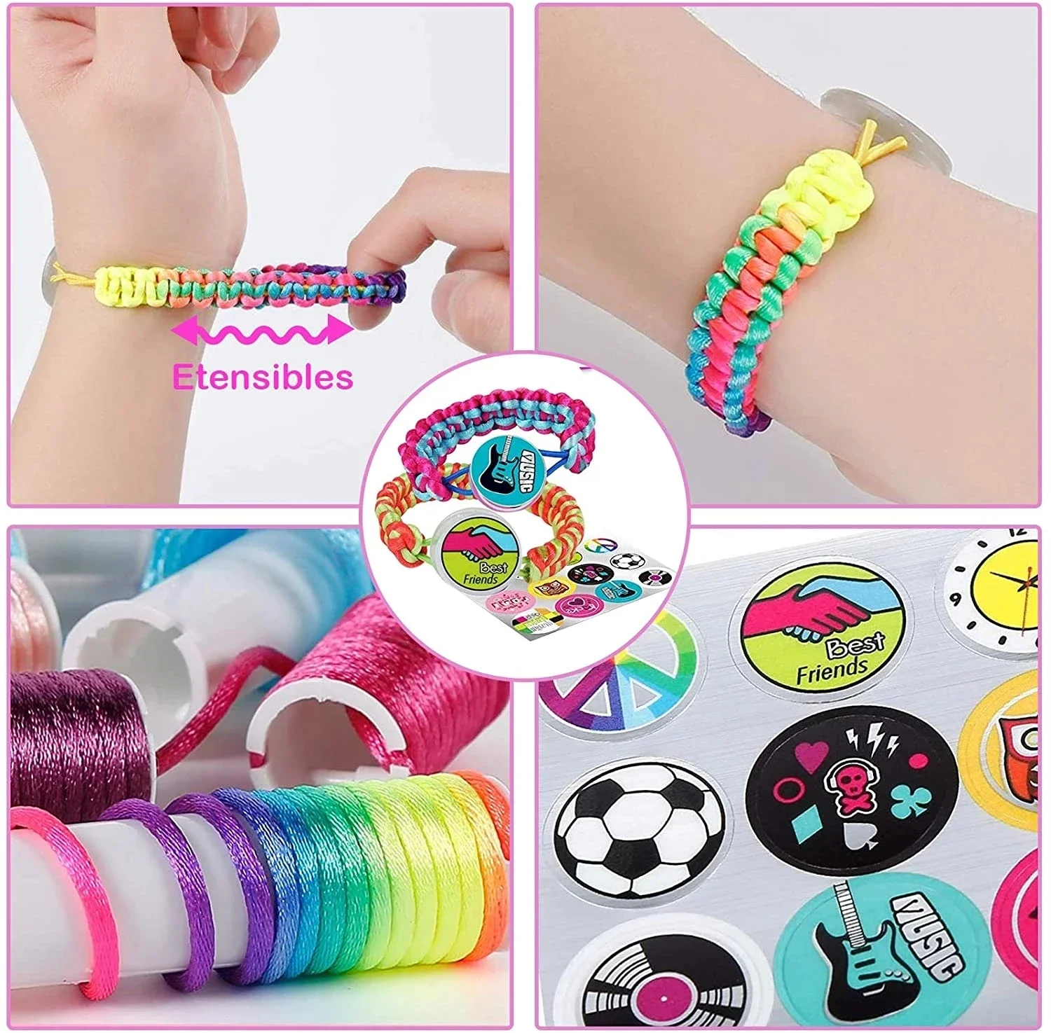 DIY Bracelet Making Kit for Girl Jewelry Loom Braid Bracelet Maker Craft Sets Handmade Toy for Girl's Gift bracelet making kit