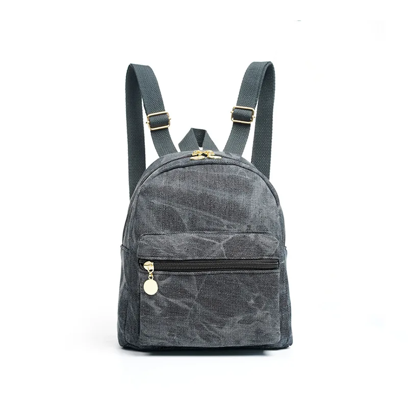 Personalized Customization Mini Vintage Denim Backpack Women's Forest Versatile Schoolbag High Beauty Women's Backpack 4
