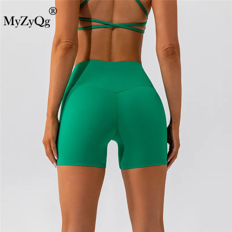 Women's Nude Feel Yoga Shorts Quick Dry High Waist Buttock Lifting Sports  Shorts Running Exercise Gym Tight Sports Shorts Women - AliExpress