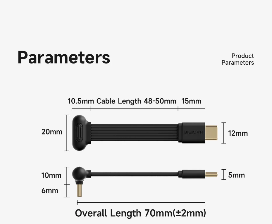 Hagibis USB4 Right-Angle Cable 80Gbps 240W