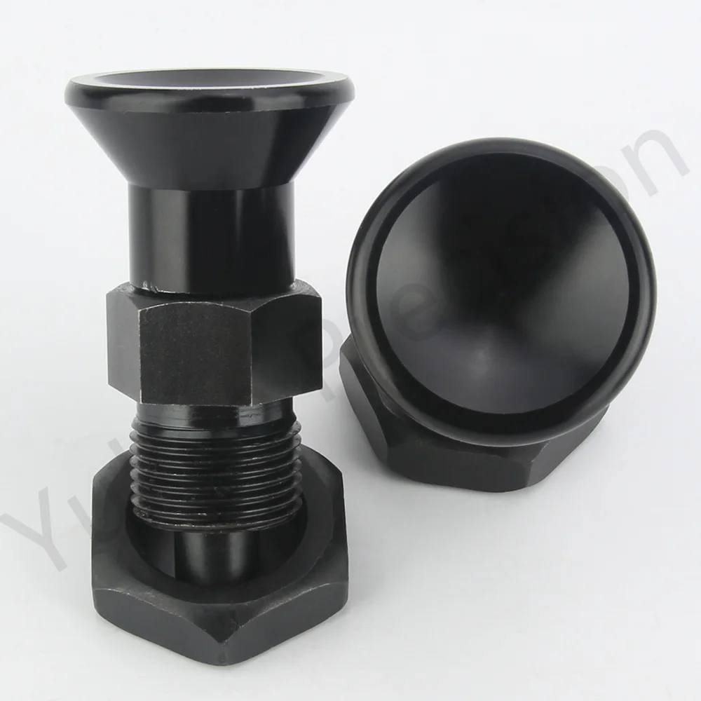 YK254 나사 M6, M8, M10, M12, M16, M20 알루미늄 손잡이, 스테인레스 스틸, 카본 스틸, 셀프 잠금, 너트 포함 인덱스 뚜러뻥 핀