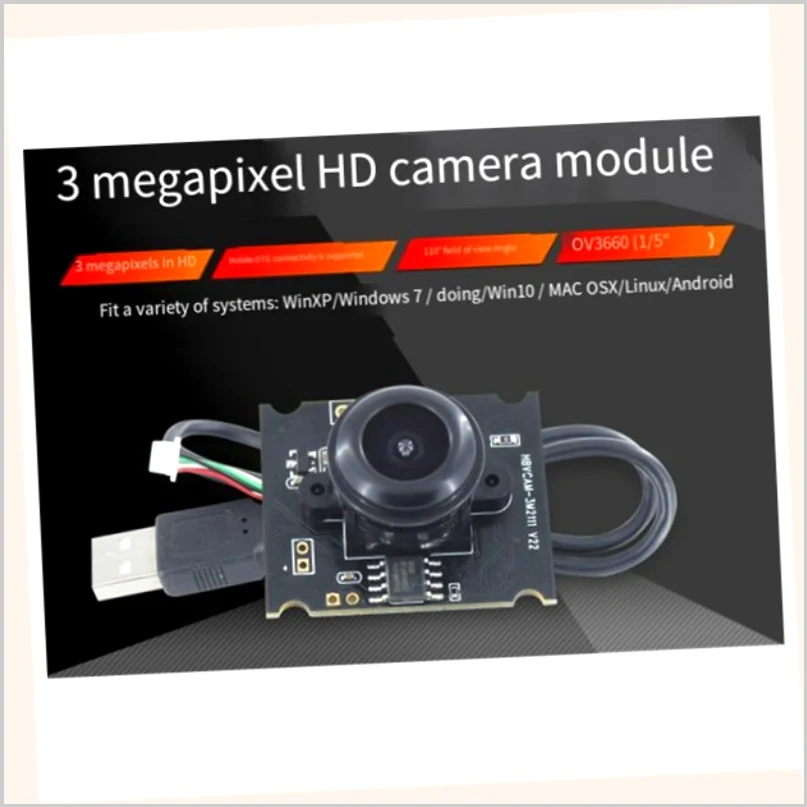 T69C OV3660 카메라 모듈 3MP 110도 광각 렌즈 USB 프리 드라이버 A..