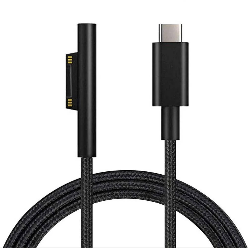 Cabo de Carregamento Usb tipo c Adaptador de Carregador Rápido pd Usb c Cabo de Alimentação para Microsoft Surface Pro ir Livro 1.8m