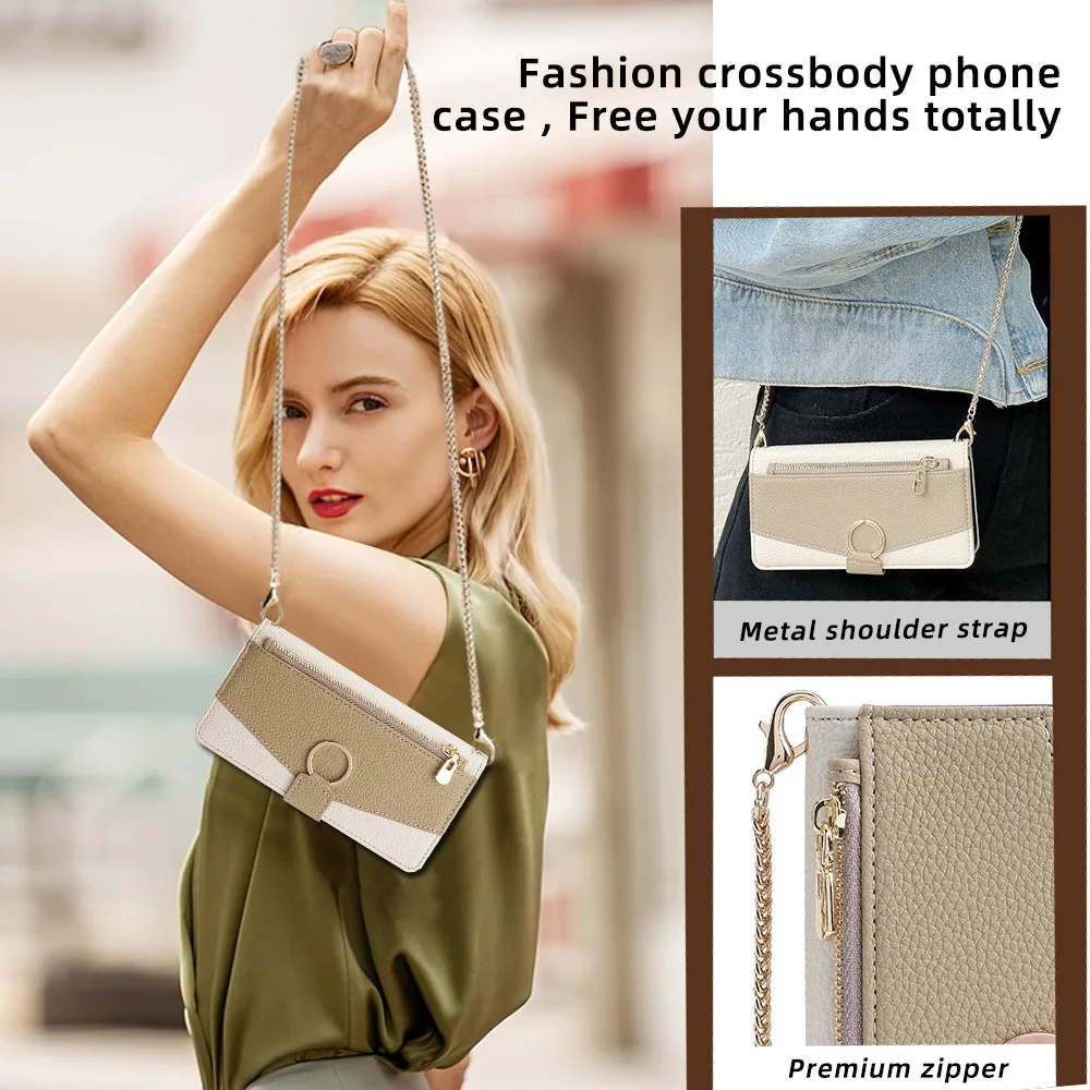 Leather Flip Wallet Case - Retro Soft Cover with Holder and Cape Design