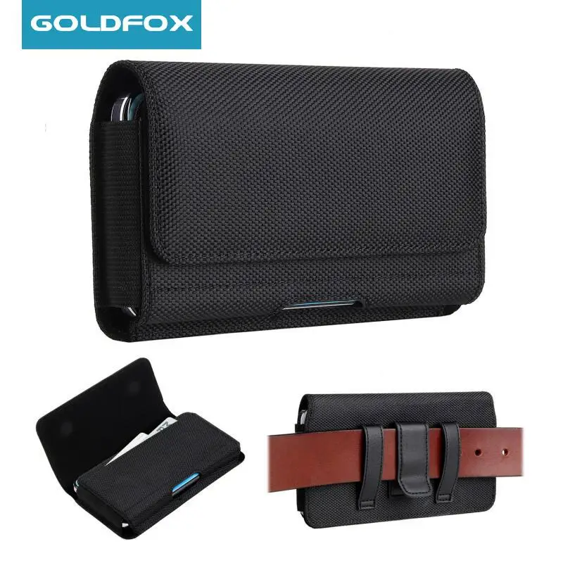 Versatile Nylon Phone Pouch with Belt Clip - Multifunctional Waist Bag Holster