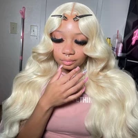 Blonde 13x4 30 40 High Inch 13x6 613 HD 250 Density Glueless Body Wave Human Hair Lace Front Wig Honey Lace Frontal Wigs Women 1