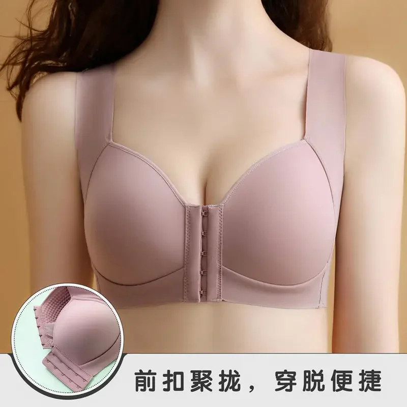 

Front Closure Bra for Women Plus Size Underwear Seamless Push Up Brassiere Vest Top Sexy Bra Beauty Back Lingerie 75-115 B C D E