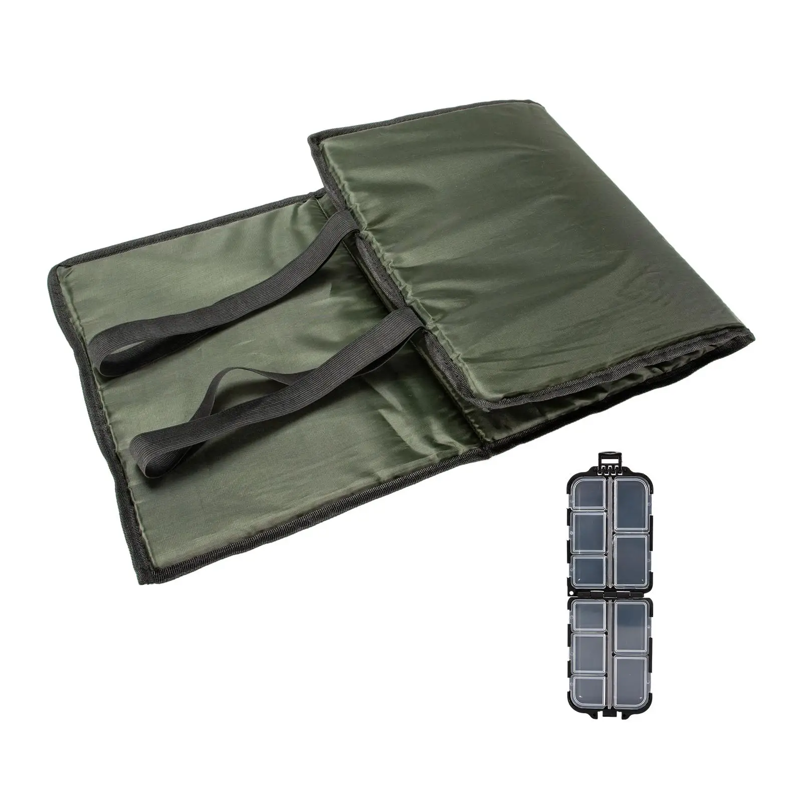 Portable Foldable Carp Fishing Release Mat with Small Lure Box for Protecting