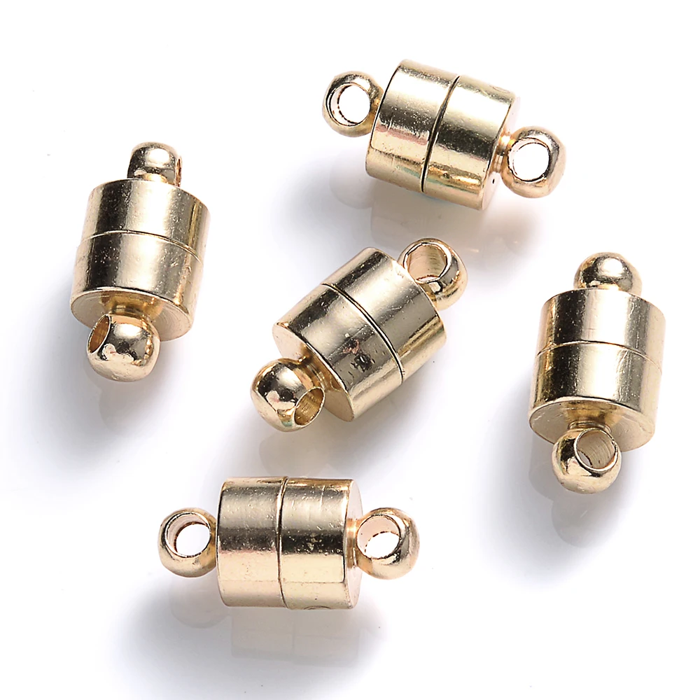 iYOE 5 paare/los 12x6mm Magnetische Verschlüsse Zylinder Ende Schnalle Magnet Klatscht Für Stecker Seil Kette DIY schmuck Armband Halskette – Detail 10