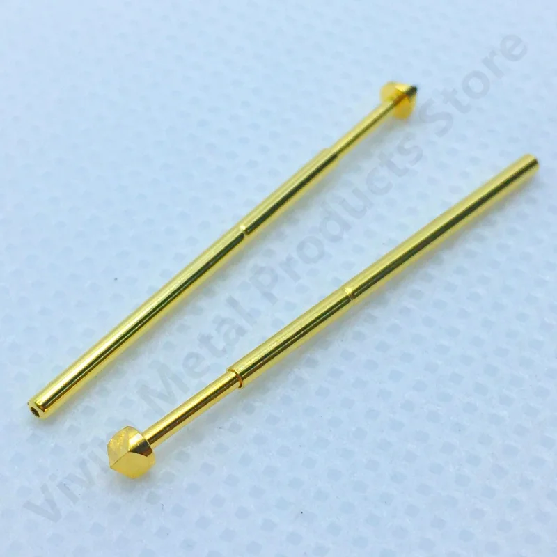 100PCS PA100-T5 Spring Test Probe PA100-T Test Pin P100-T P100-T5 Test Tool 33.35mm 1.36mm Needle Gold Tip Dia 2.50mm Pogo Pin