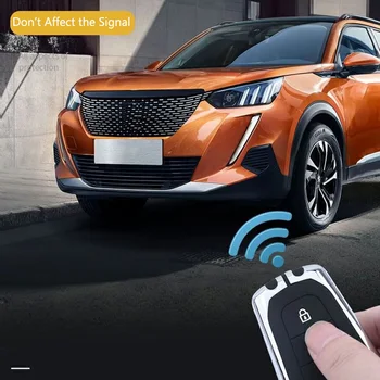 Custodia per chiave auto in Silicone in lega a 3 pulsanti per Peugeot 3008 208 308 508 408 2008 per Citroen C4 CACTUS C5 C3 C4L Protector - Custodia per chiave auto in Silicone in lega a 3 pulsanti per Peugeot 3008 208