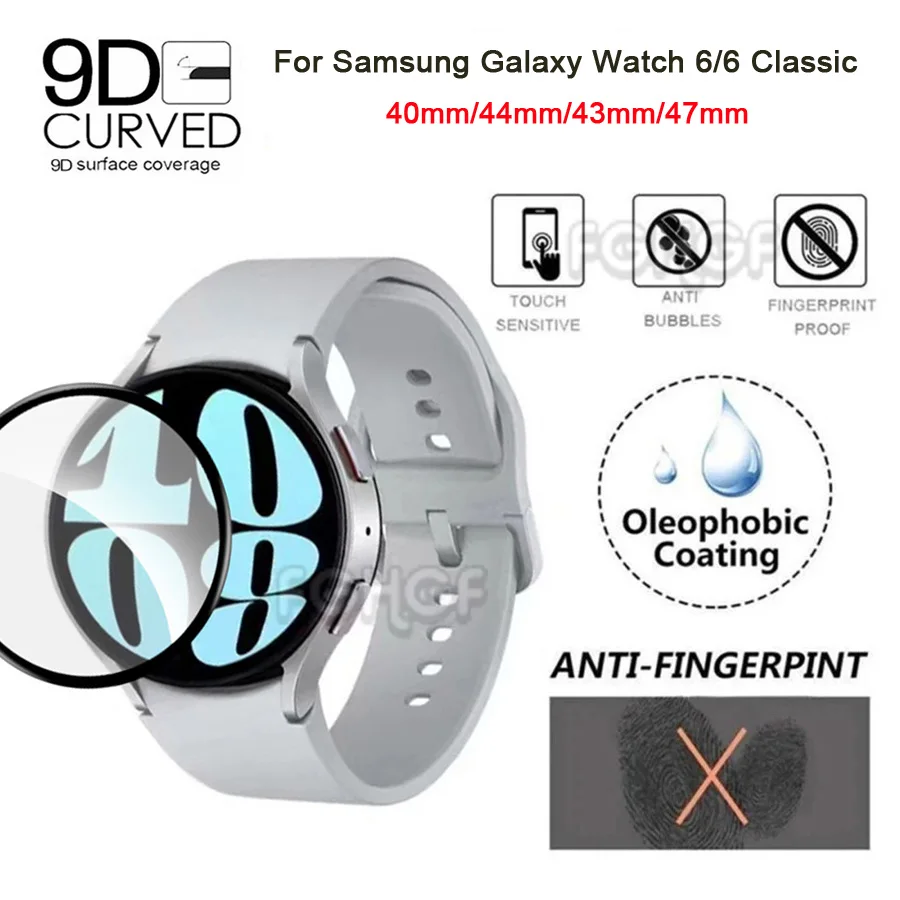 

Screen Protector For Samsung Galaxy Watch 6 40mm 44mm/6 Classic 43mm 47mm Watch 5 Pro 45mm Full Coverage Protective Film Cover