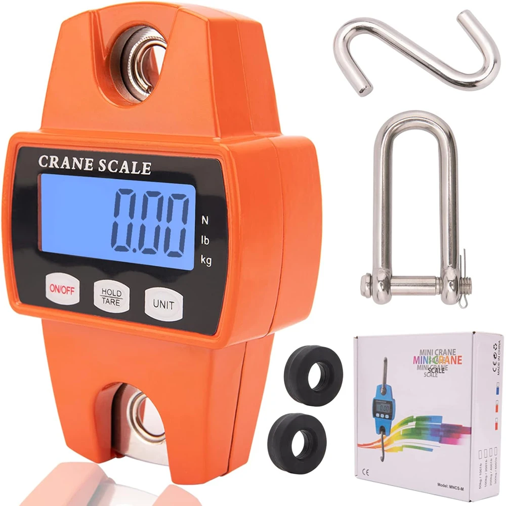 Balance numérique robuste 300kg pour pêche et chasse - Boîtier aluminium avec crochets professionnels