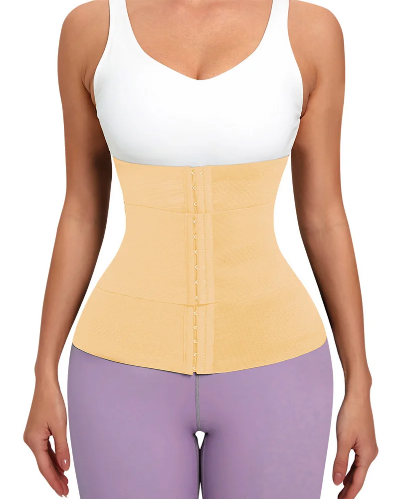 Fajas Women Waist Trainer Girdle Adjustable Zipper And Hook-eyes Double Compression Body Shaper Slimming Flat Belly Belt
