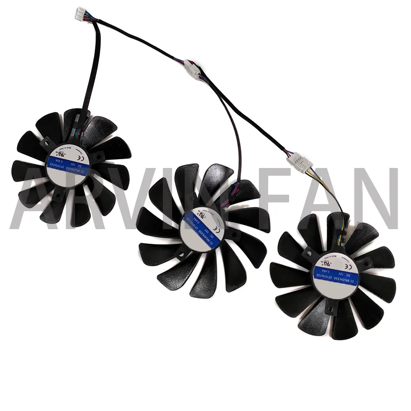 Ventola Della Scheda Grafica Originale 3 Pz/Set Cf1010U12S Rx5700Xt Gpu Vga Cooler Per Rx 5700 Xt Rx 5700Xt Sostituzione Video