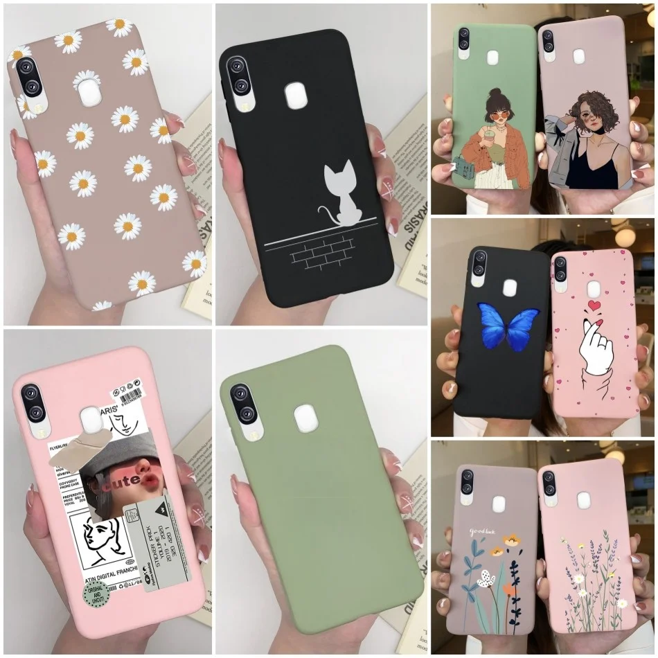 For Samsung A40 Case cover Cartoon Soft Cute Silicone Phone Case For