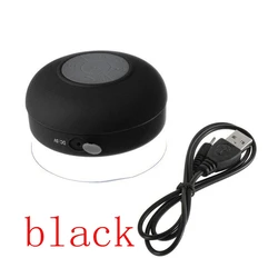 Waterproof Wireless Bluetooth Shower Speaker with Large Suction Cup - Portable Stereo (Black)