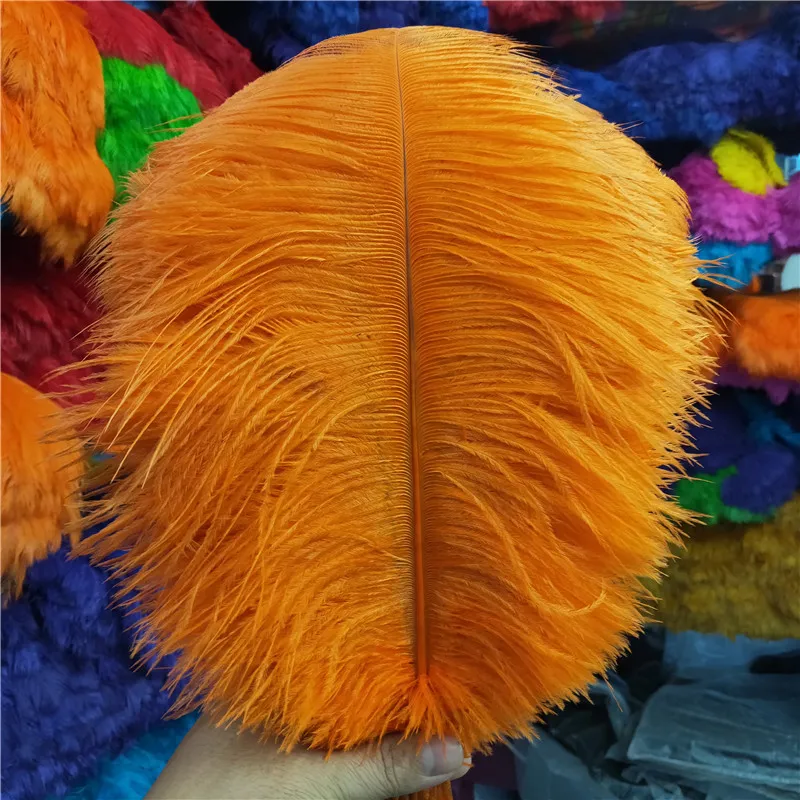 Sale 50pcs/lot Orange Ostrich Feather 30-35cm/12-14inch Wedding Accessories Party Carnival Jewelry Diy Plumes Feathers | Дом и сад