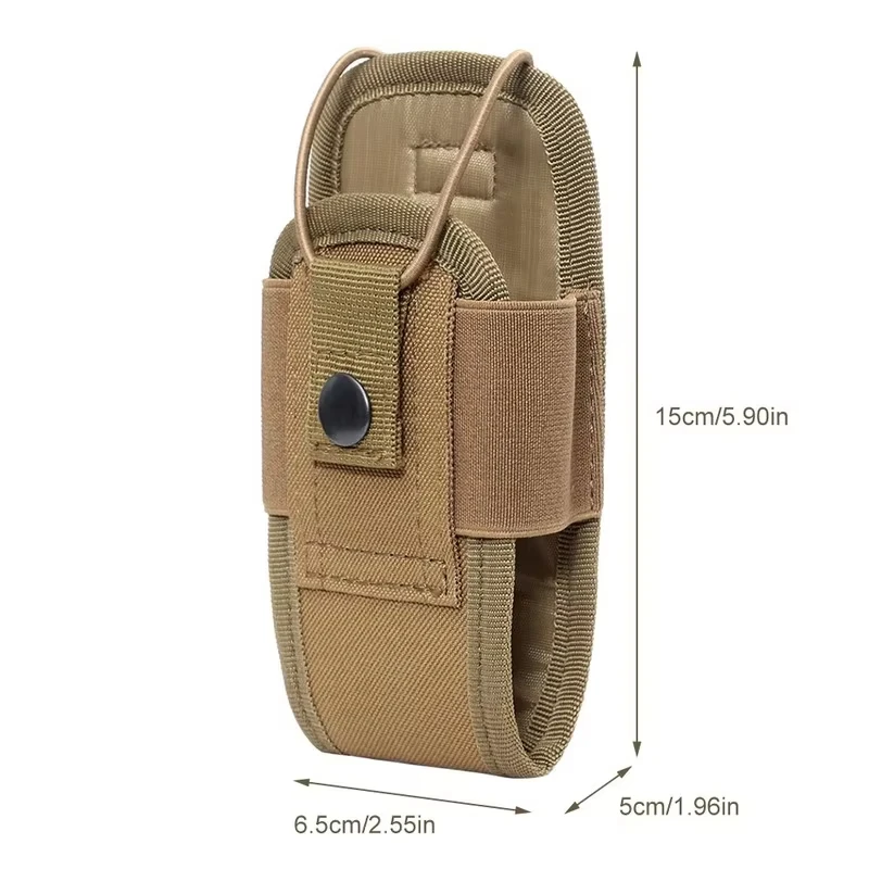 DIZETION Radio Walkie 1000D Molle Talkie Pouch Waist Bag Holder Pocket Portable Interphone Holster for Hunting Camping walkie talkie pouch