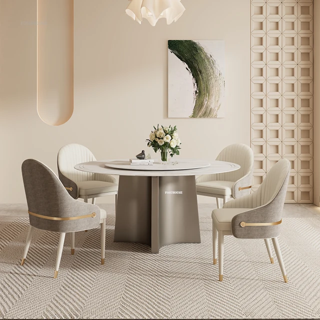 Cream Style Restaurant Thickened Dining Chairs Designer Hotel Leisure Dining Chair Comfortable Sedentary Back Chairs for Kitchen 4