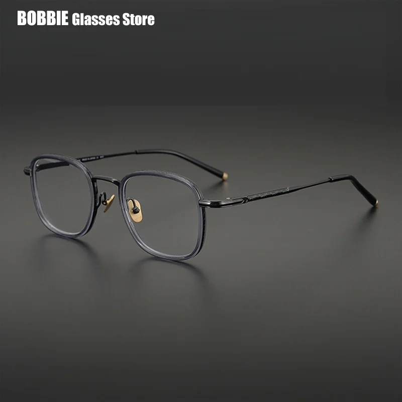 2023 New Italian Handmade Brand Glasses Frame Square Retro Full Frame
