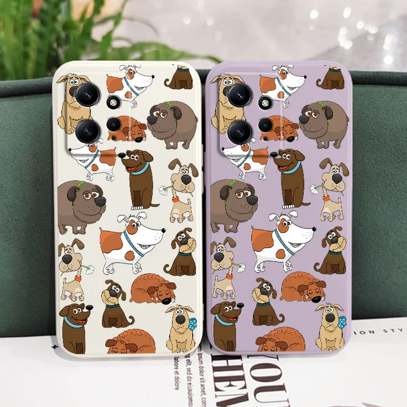 Adorable Dog Pack Liquid Silicone Phone Case Cover