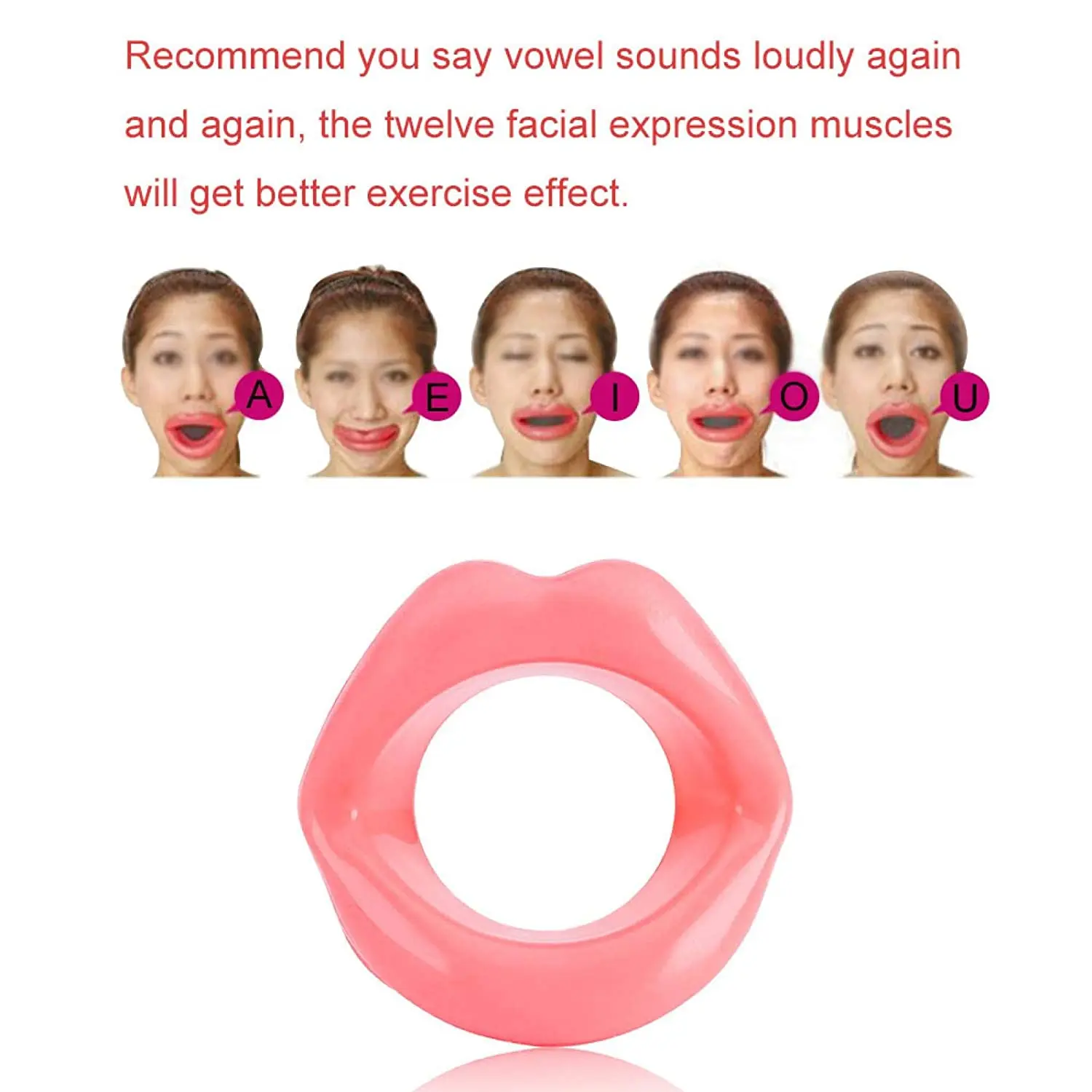 1 PC Silicone Face Slimmer Mouth Muscle Tightener Lips Massage Anti Wrinkle Exerciser Face Lift Lip Exercise Trainer Anti Aging