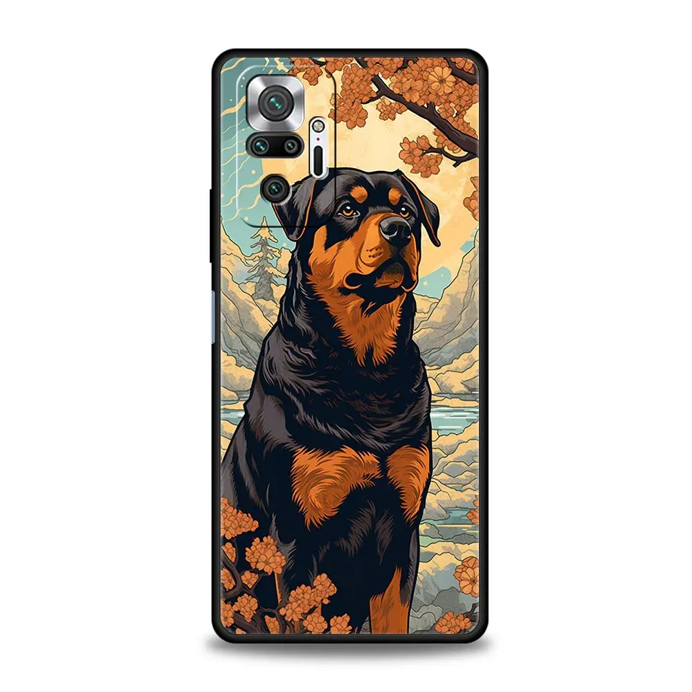 Rottweiler Dog Design Soft TPU Phone Case