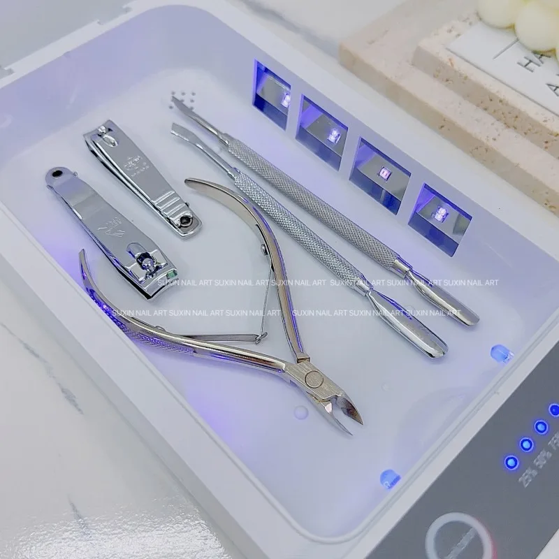 다기능 UV 살균 기술이 적용된 네일 도구 살균기, USB 충전식 네일 및 메이크업 도구 세척 박스