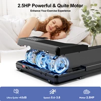 3-in-1 Portable Treadmill with Remote Cntrol LED Display 2.5HP Silent Walkingpad Jogging Machine for Home Office 300LBS Capacity 4