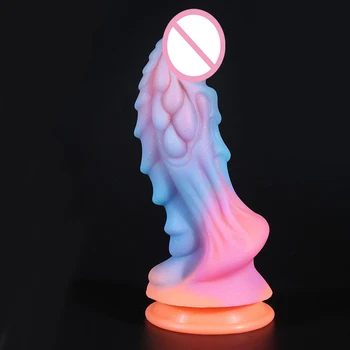 Luminous Dildo Realistic Fake Penis Spike Butt Plug 18 Sex Toys For Women/Men Strapon Monster Dildos Vaginal Anal Masturbators 4