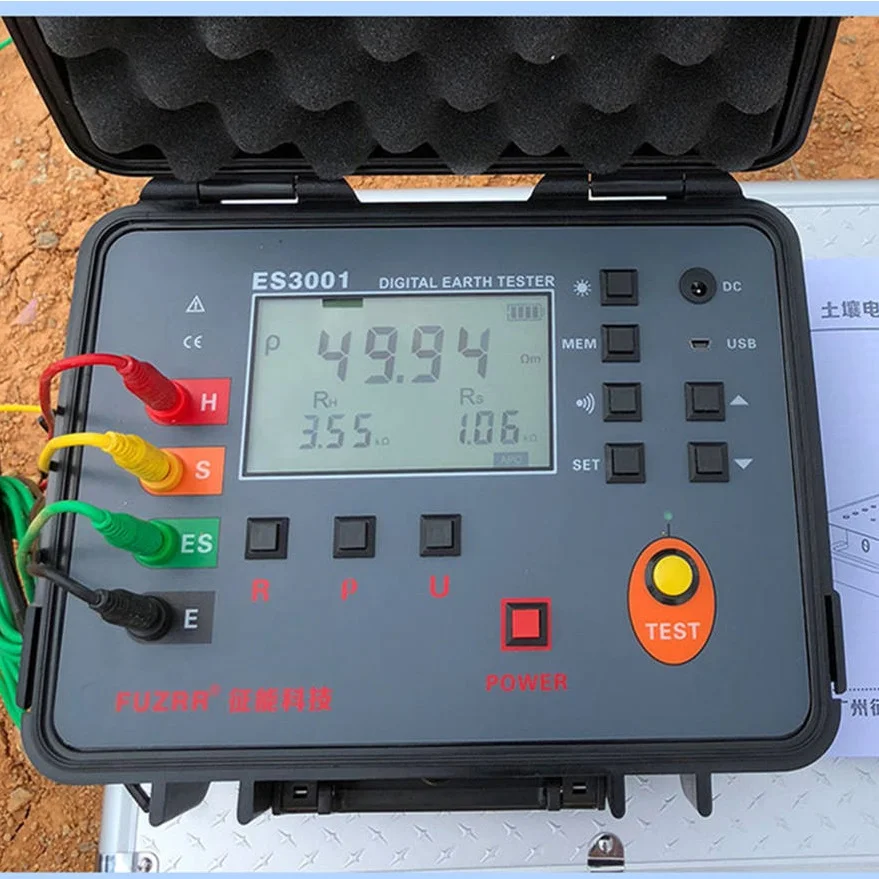 FUZRR ES3050 Digital Equipotential Tester Low Resistance Meter  Milliohmmeter Resistor Resolution 0.0001Ω DC AC Voltage Detect