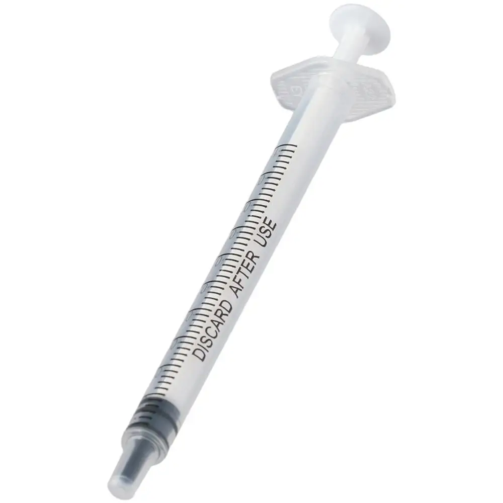 100PCS 1ml/cc Plastic Syringe No Needle with Cap Measuring Syringe Tools Individually Sealed Small Syringe