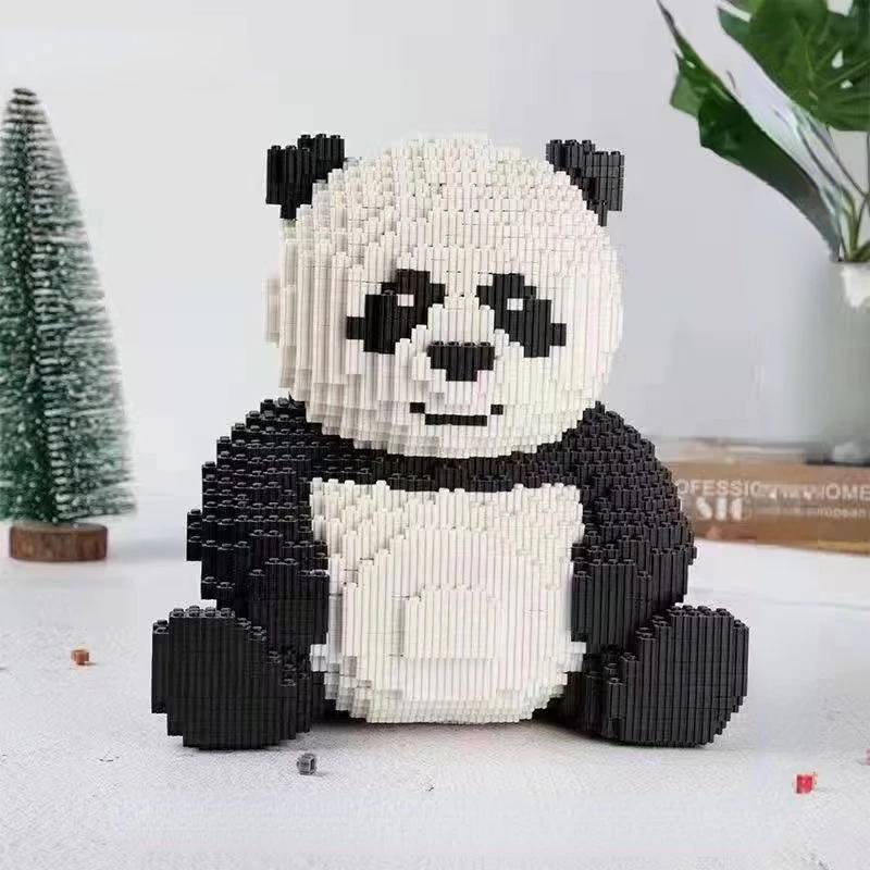 자이언트 팬더 빌딩 블록 장난감 작은 입자 조립 Brick3D 모델 어린이 성인 장난감 선물